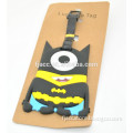 personalized silicone luggage tag with 3D logo